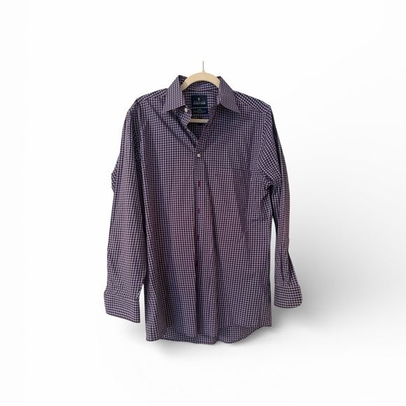 Stafford Blue and Purple Checkered Shirt - Picture 3 of 3